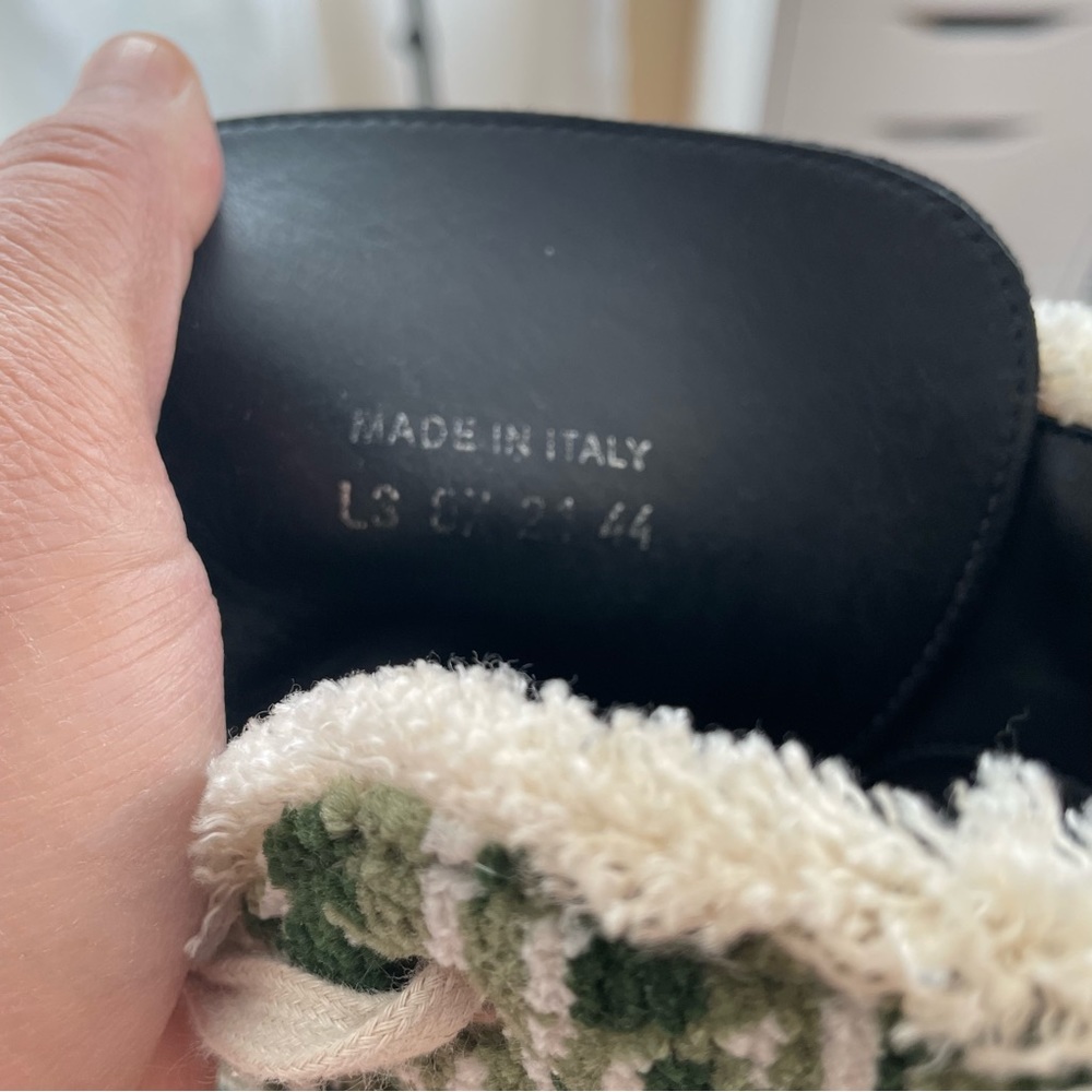 Men’s Dior B23 High Top Sneakers Green & White Oblique Tapestry - Picture 10 of 15